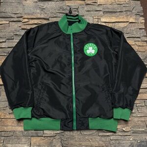 Boston Celtics Reversible Jeff Hamilton Jacket Mens Size XL Black White Full Zip